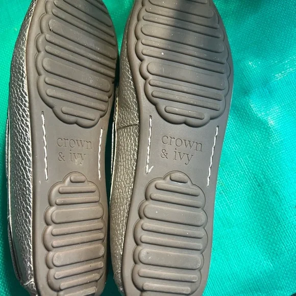 Crown & Ivy sz 7.5 Gold Malya flats NWOT - Picture 7 of 13